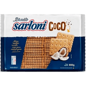 BISCOITO SARLONI PACOTE 800G COCO